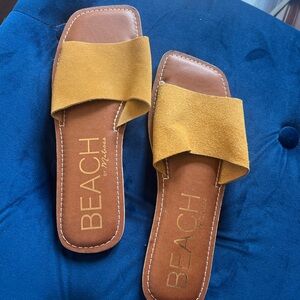 Beach by Matisse Mustard Slide Sandals